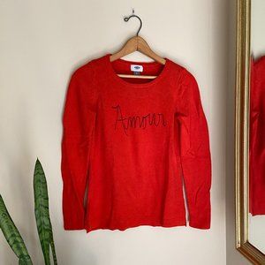 Orange Amour Sweater